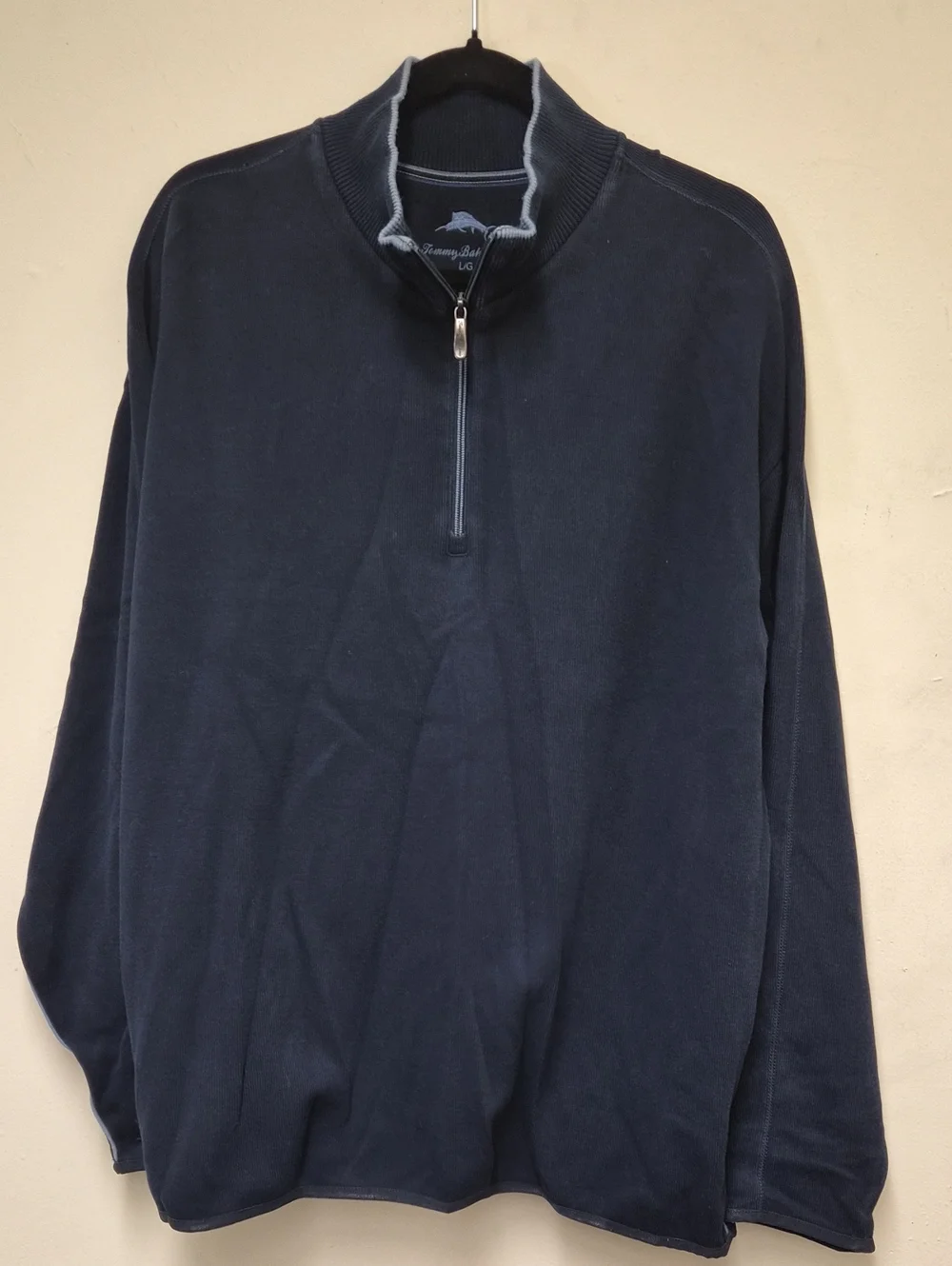 Tommy Bahama Navy Half-Zip Pullover Sweater Size L